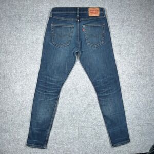 Levi's 512 Denim Jeans Mens 31x32(31x29) Blue Slim Taper Distressed Casual